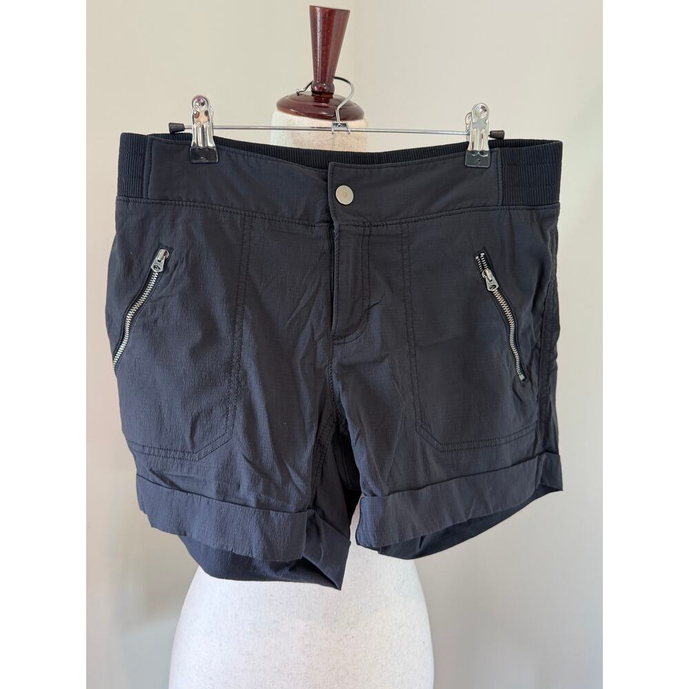Athleta City Shorts Black Elastic Waist Size 8